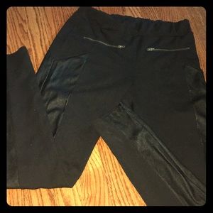 LUSH Cotton & Leather Pants